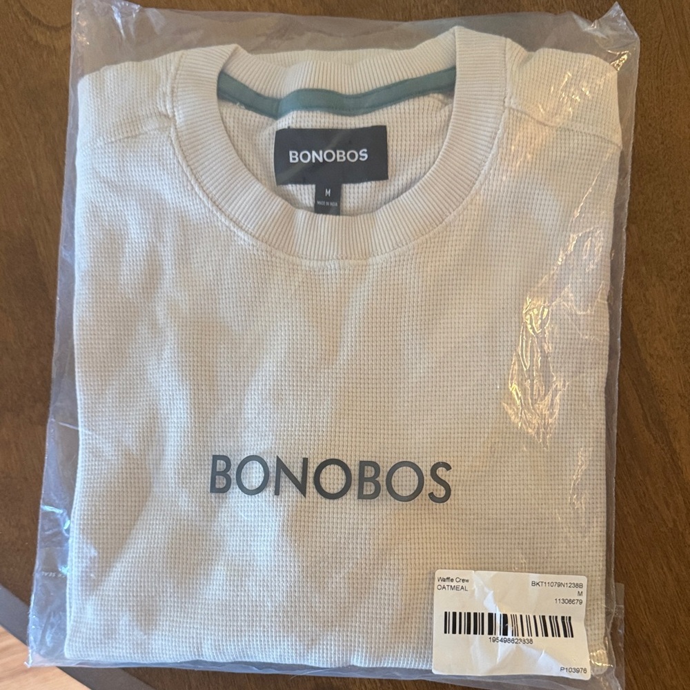 Bonobos Oatmeal Waffle Crewneck Sweatshirt